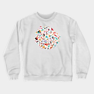 Imaginary Animals Red teal Crewneck Sweatshirt